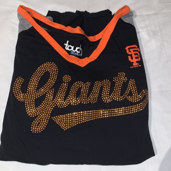 Gently Loved Women's San Francisco Giants 3/4-Sleeve Raglan V-Neck T-Shirt - Picture 9 of 9